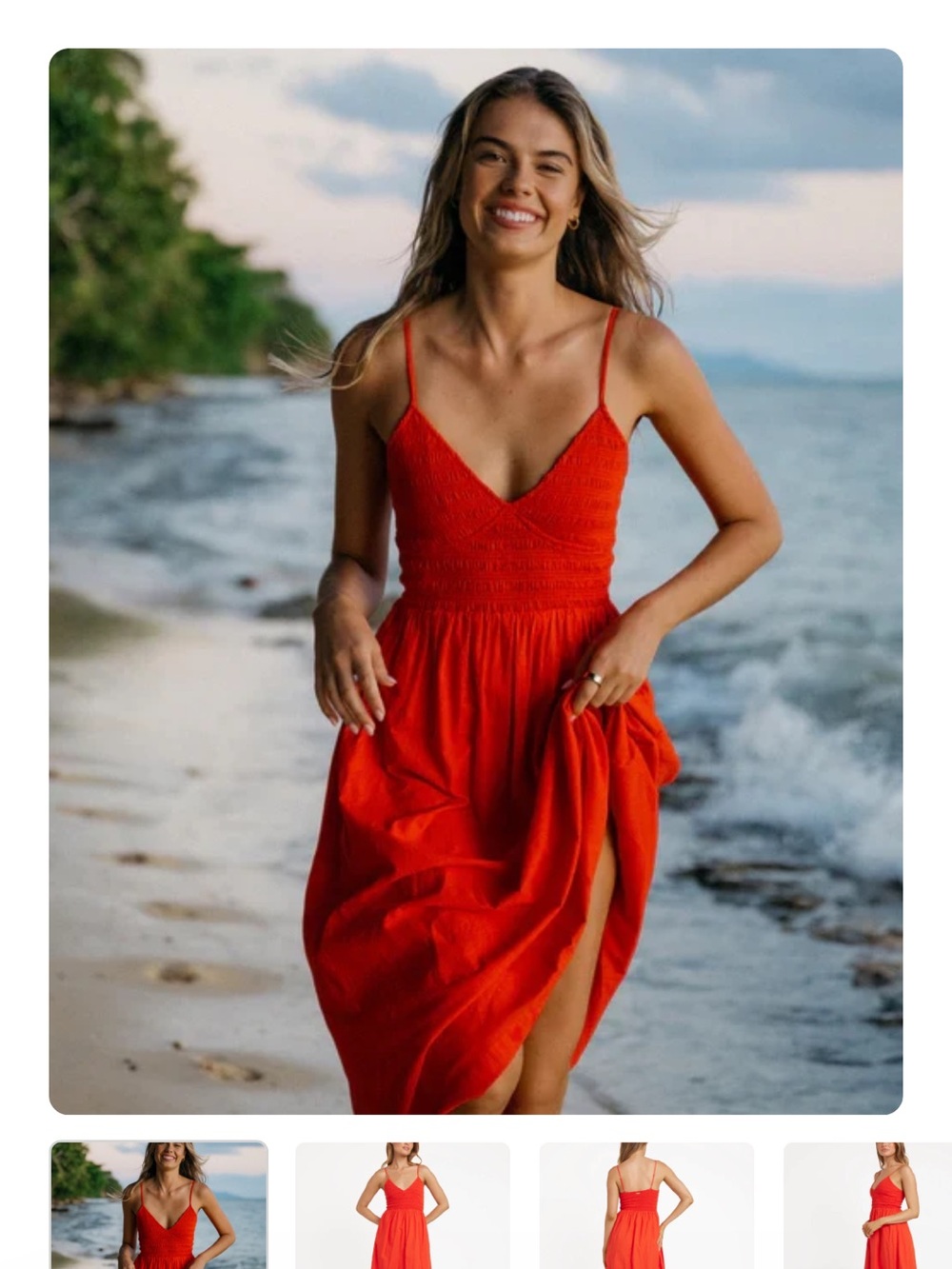 Billabong Such a Trip Midi Dress in red- NWOT, women’s small
